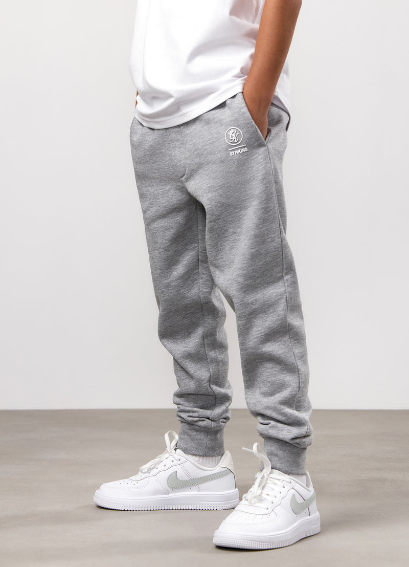 Gym King Kids Aventus Hood Tracksuit - Grey Marl