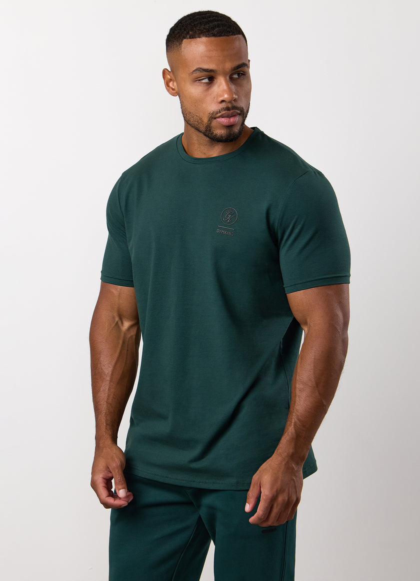 Gym King Aventus Jersey Tee - Deep Forest Green