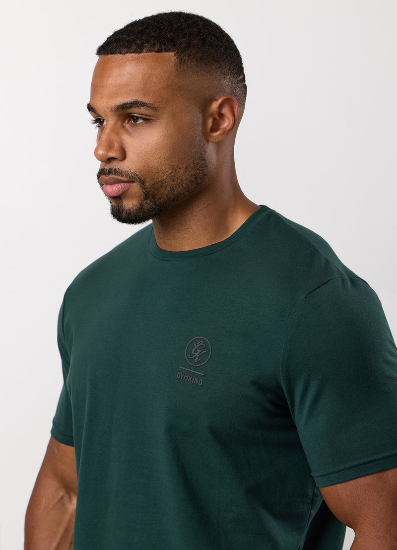 Gym King Aventus Jersey Tee - Deep Forest Green