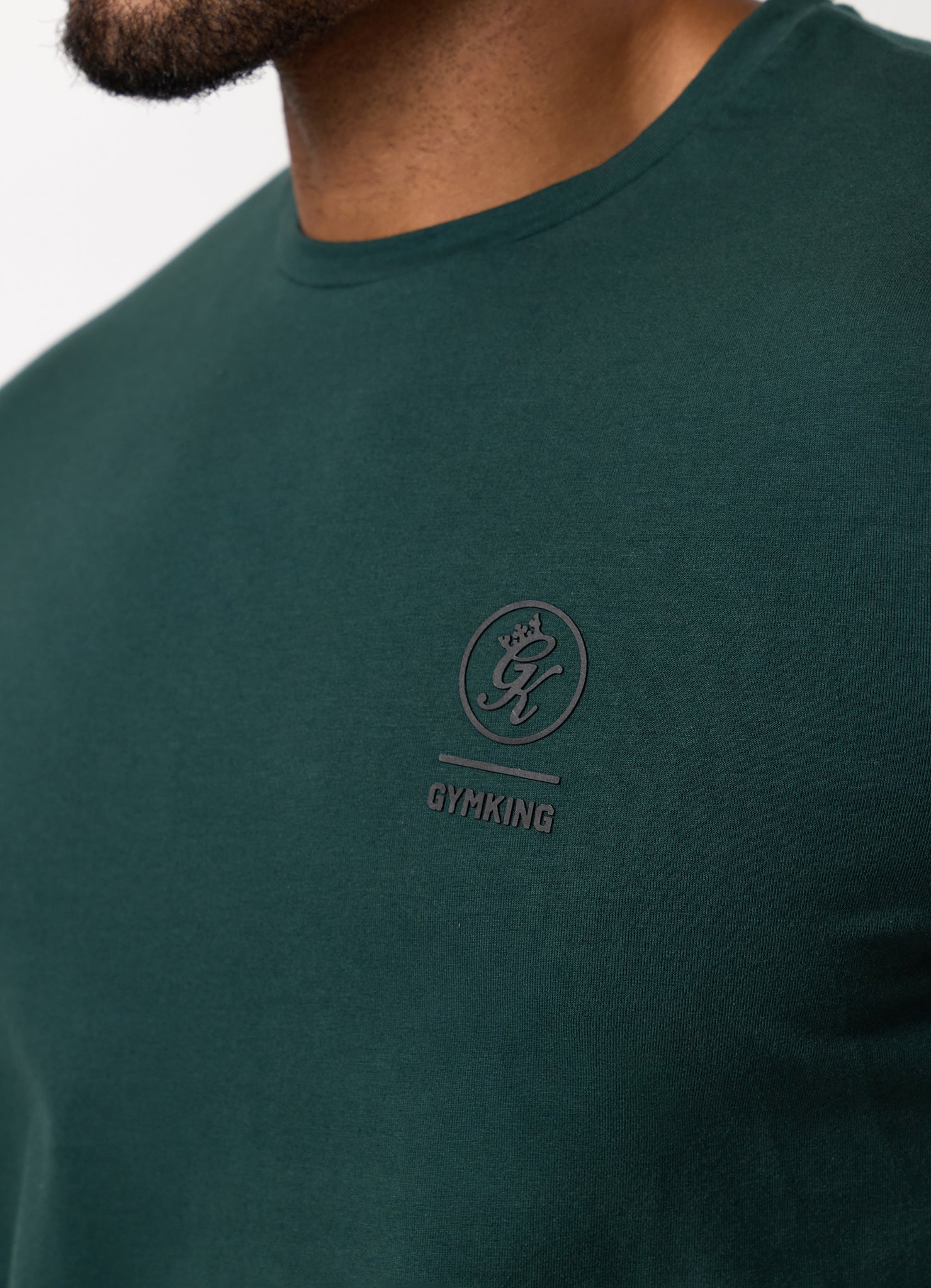 Gym King Aventus Jersey Tee - Deep Forest Green