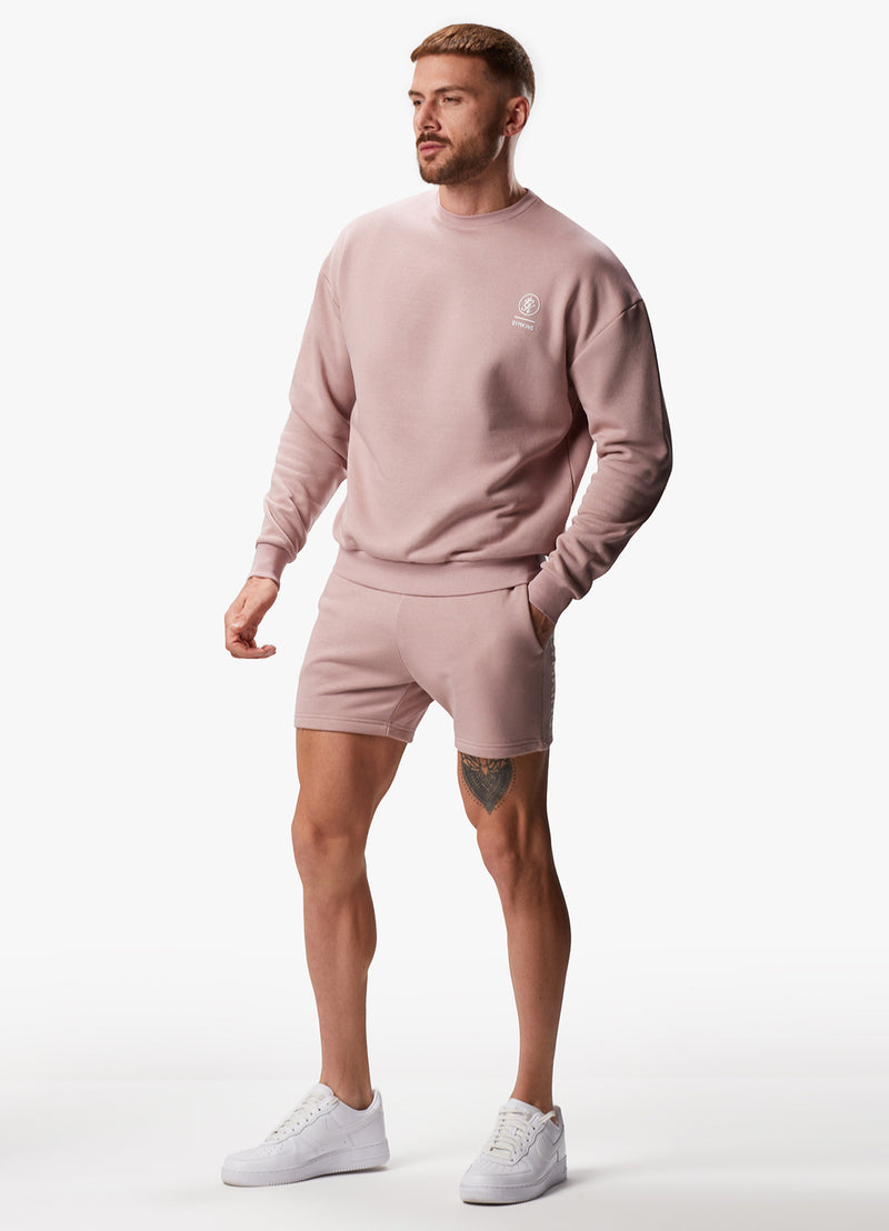 Gym King Aventus Drop Shoulder Crew - Dusky Pink