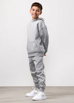 Gym King Kids Aventus Hood Tracksuit - Grey Marl