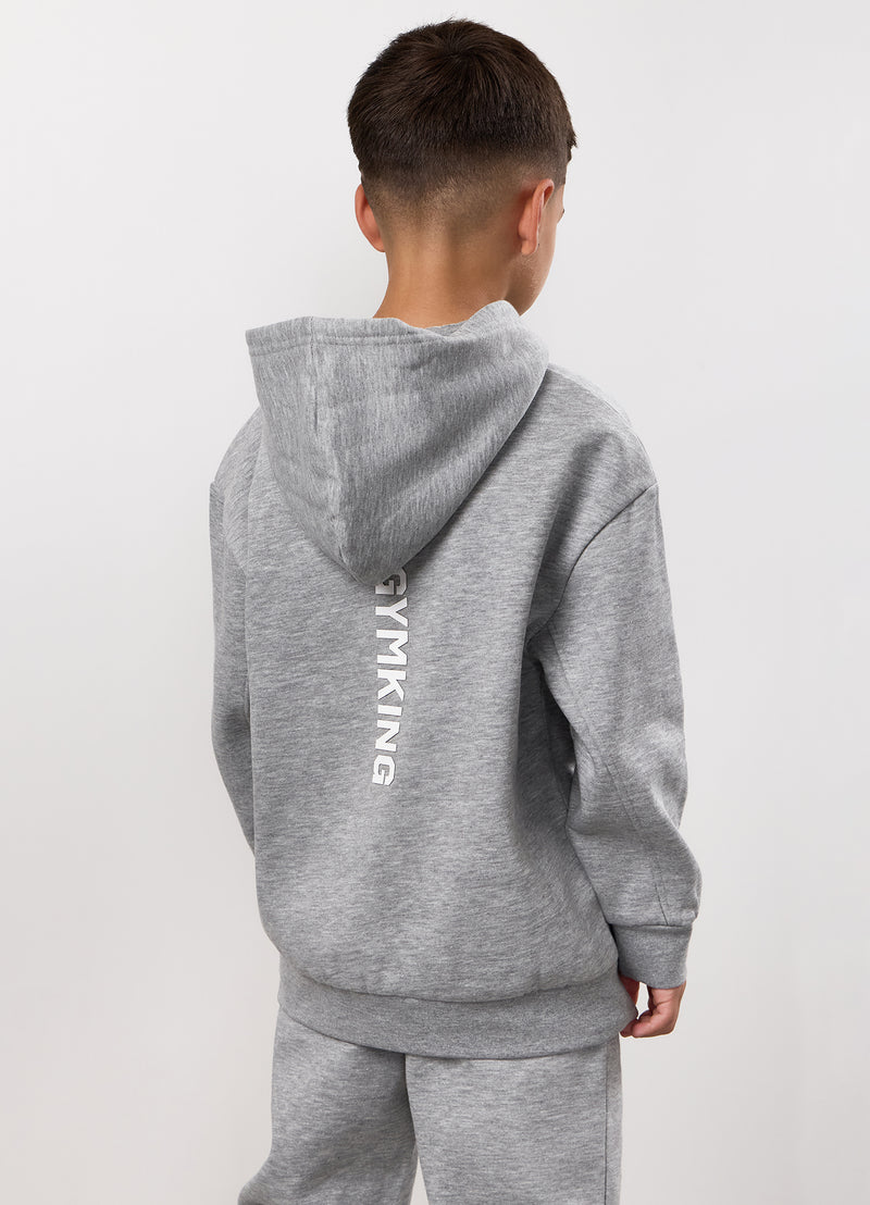 Gym King Kids Aventus Hood - Grey Marl