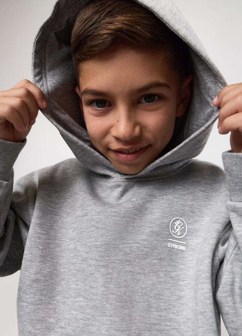 Gym King Kids Aventus Hood - Grey Marl