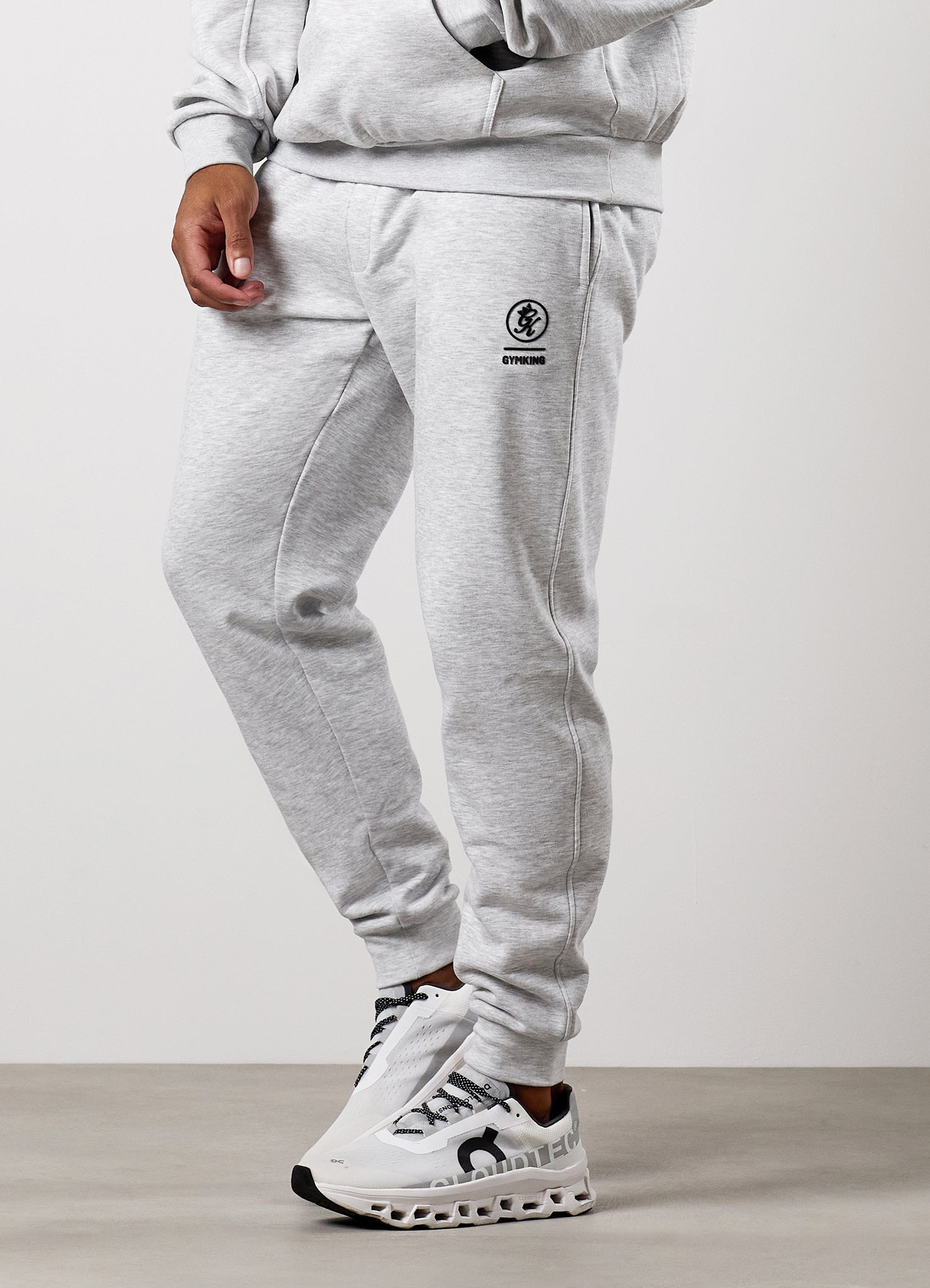 Gym King Aventus Fleece Jogger - Snow Marl