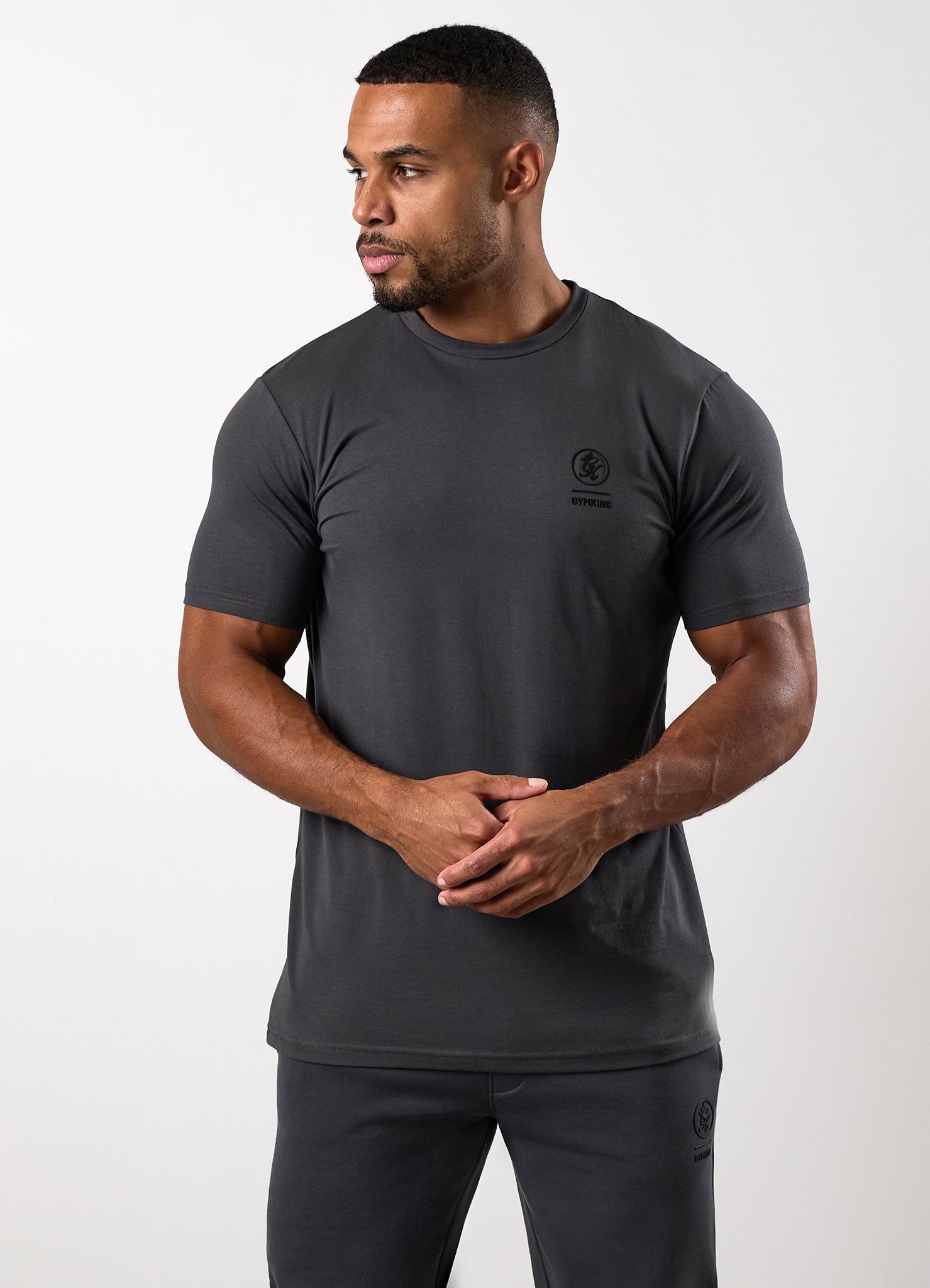 Gym King Aventus Jersey Tee - Dark Pewter