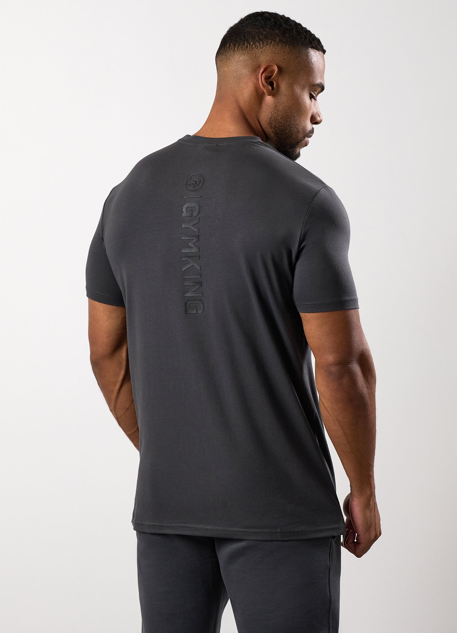 Gym King Aventus Jersey Tee - Dark Pewter