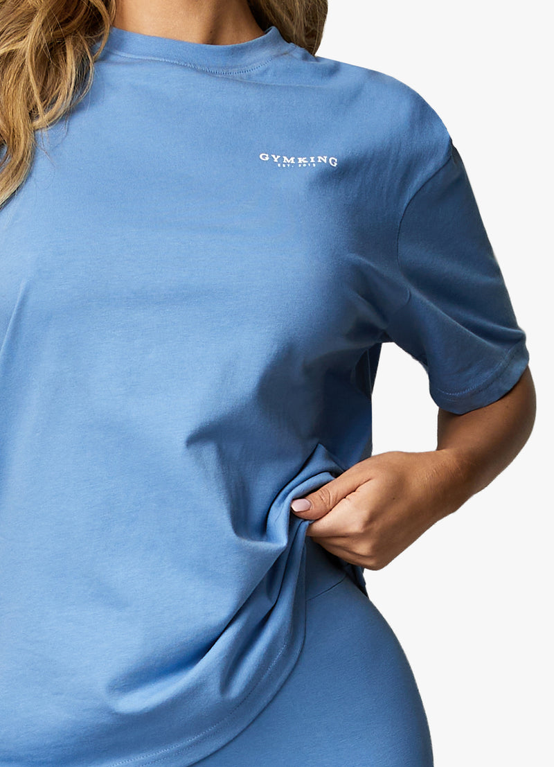 Gym King Established Boyfriend Tee - Coastal Blue