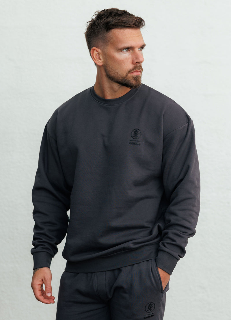Gym King Aventus Fleece Crew - Dark Pewter