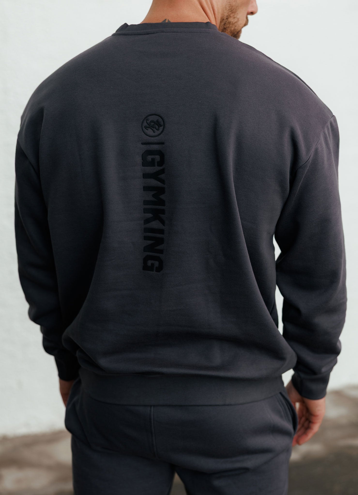 Gym King Aventus Fleece Crew - Dark Pewter
