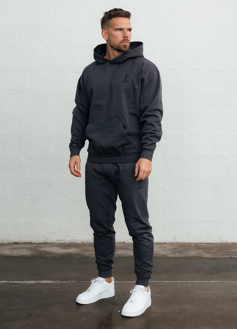 Gym King Aventus Fleece Hood - Dark Pewter