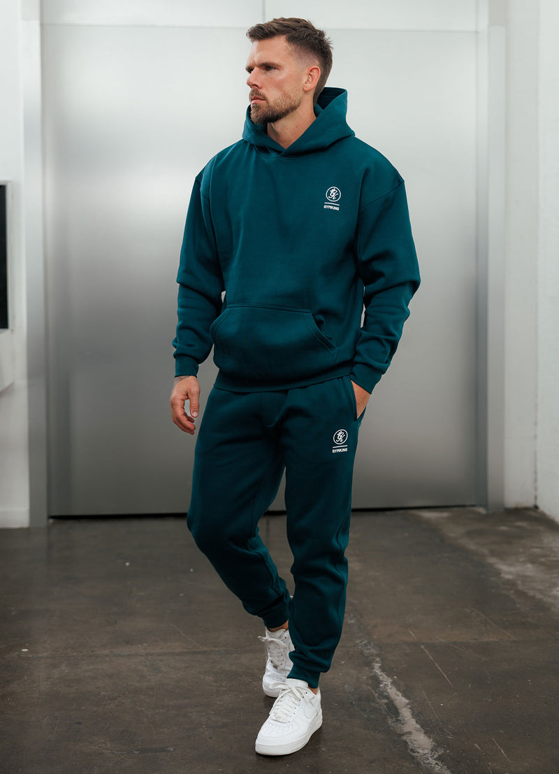 Gym King Aventus Fleece Hood Tracksuit - Teal