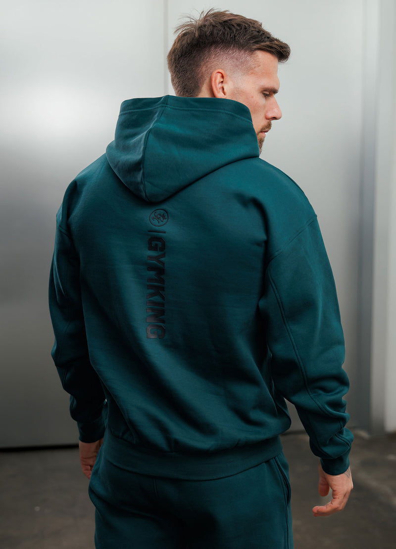Gym King Aventus Fleece Hood - Deep Forest Green
