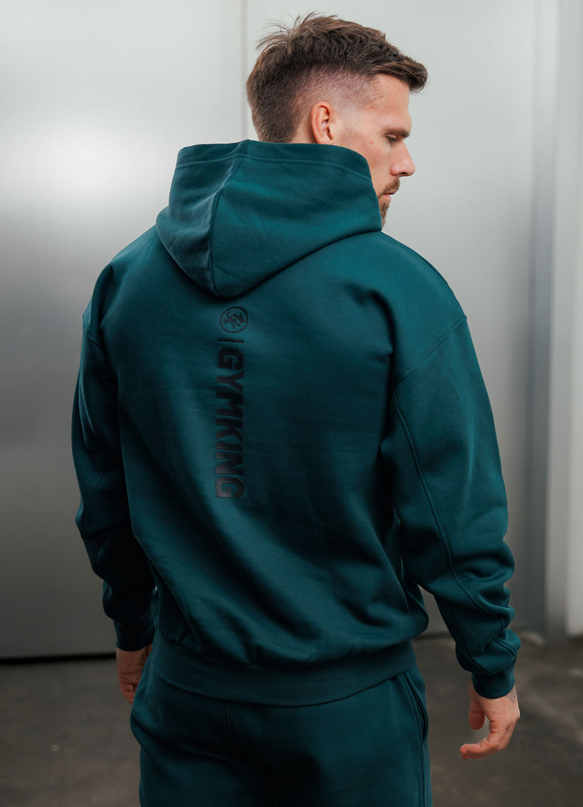 Gym King Aventus Fleece Hood - Deep Forest Green