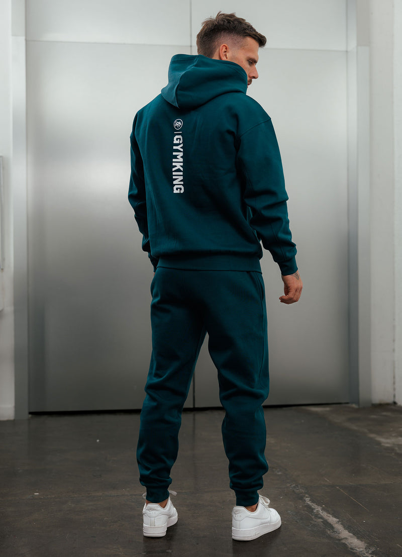 Gym King Aventus Fleece Hood Tracksuit - Teal