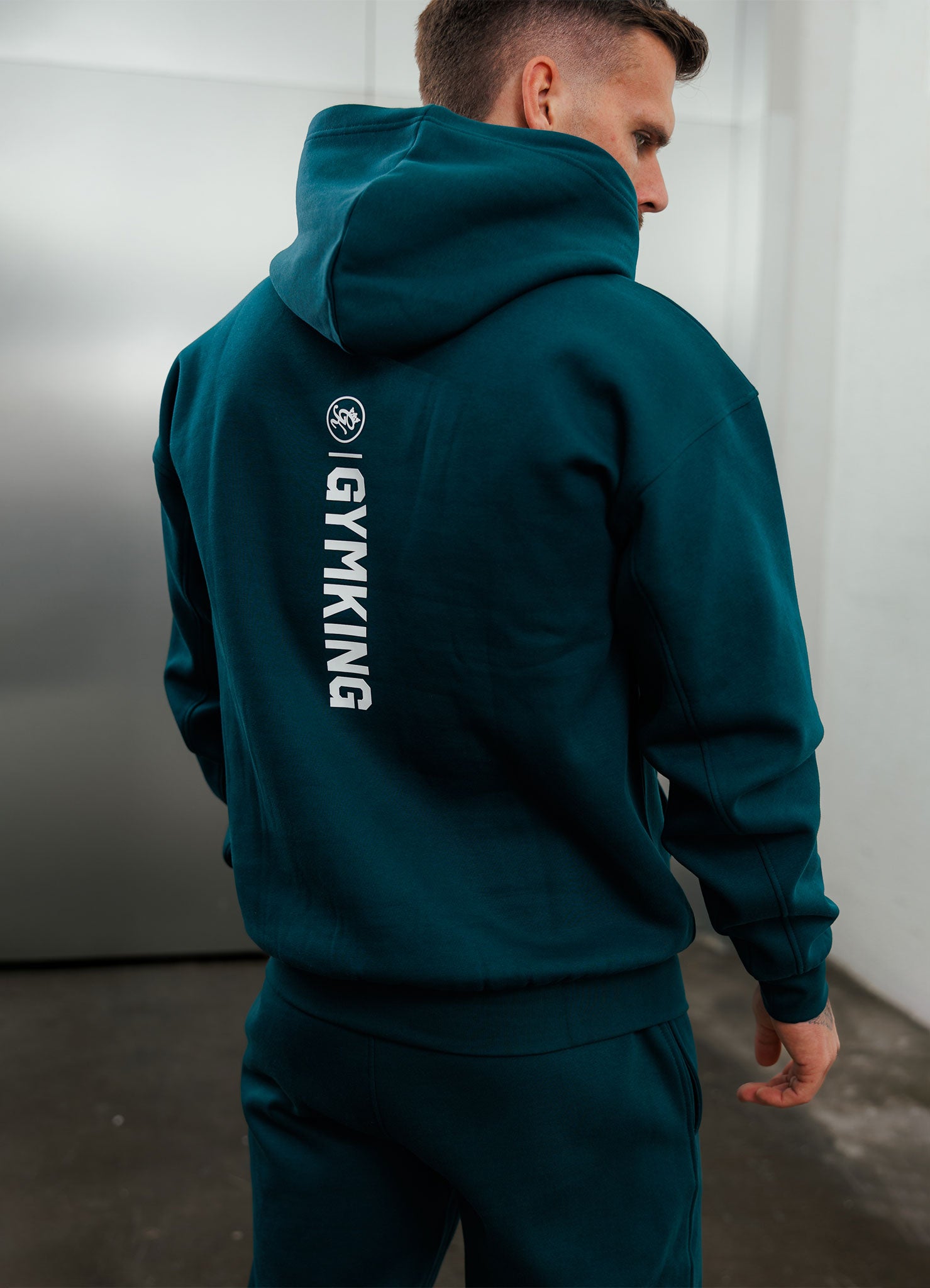 Gym King Aventus Fleece Hood - Teal