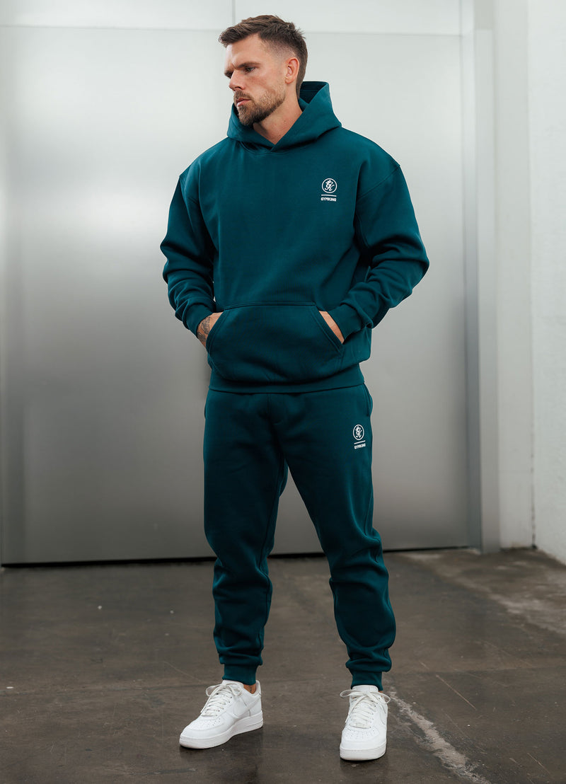 Gym King Aventus Fleece Hood Tracksuit - Teal