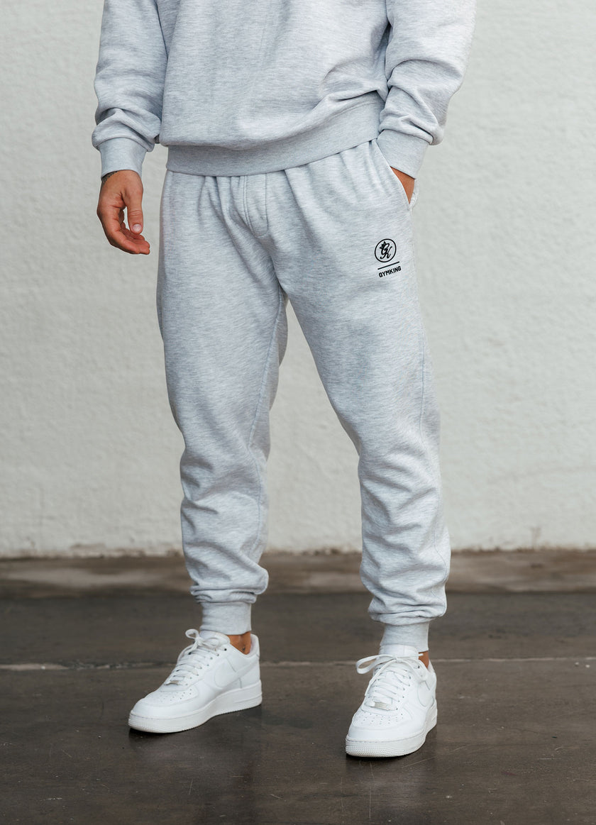 Gym King Aventus Fleece Jogger - Snow Marl
