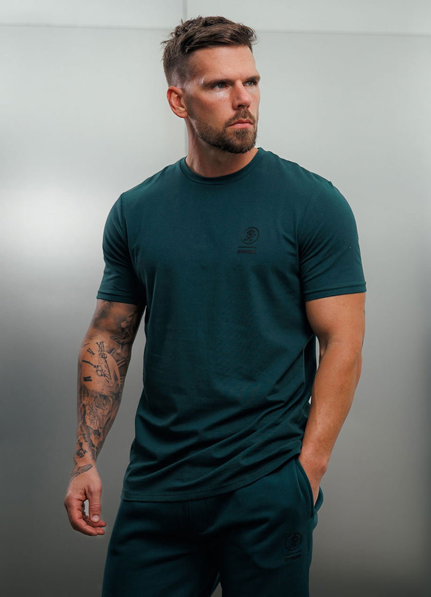 Gym King Aventus Jersey Tee - Deep Forest Green