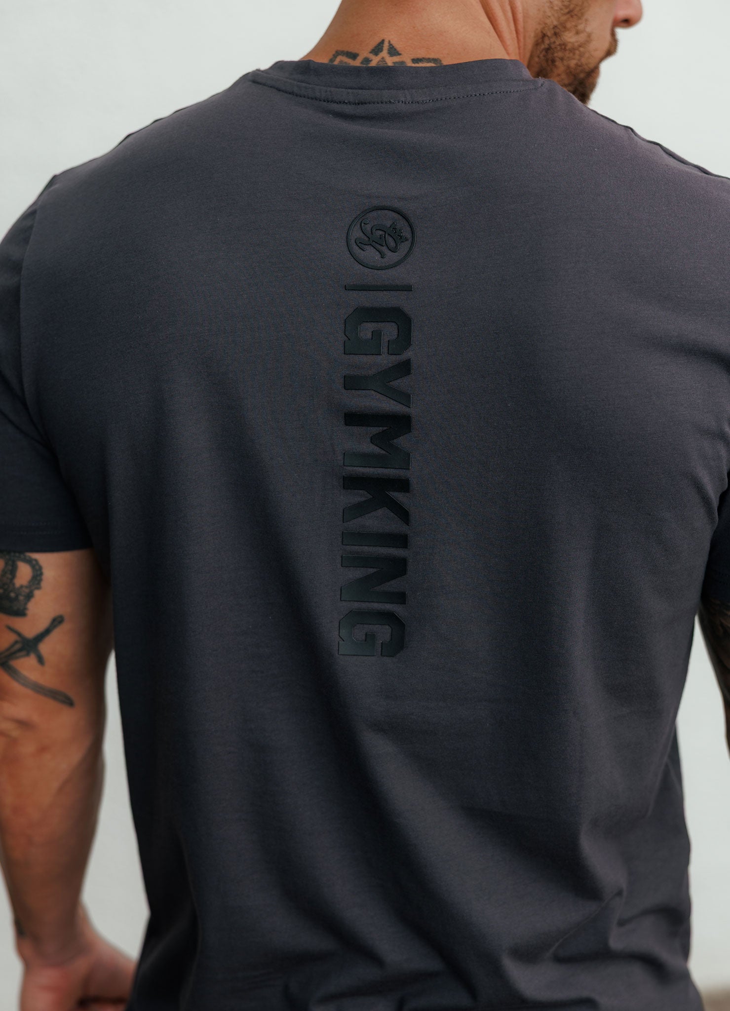 Gym King Aventus Jersey Tee - Dark Pewter
