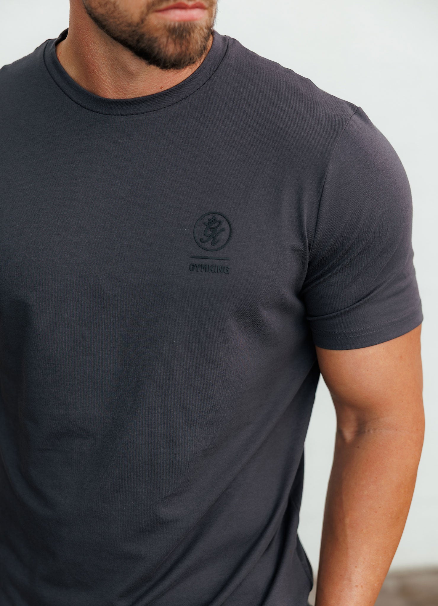 Gym King Aventus Jersey Tee - Dark Pewter