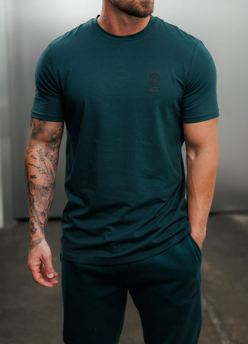 Gym King Aventus Jersey Tee - Deep Forest Green