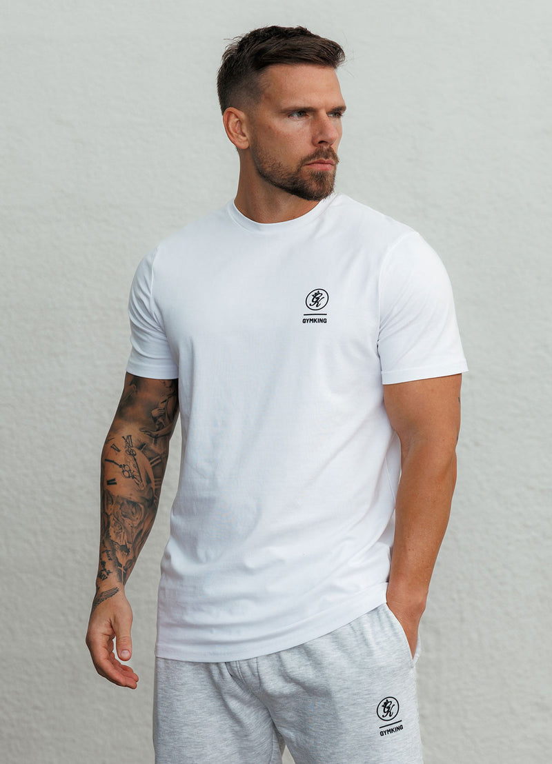 Gym King Aventus Jersey Tee - White