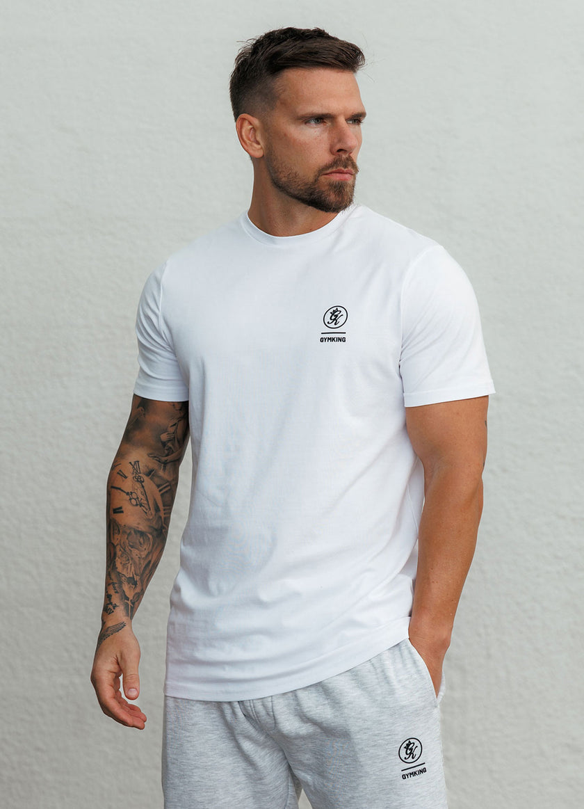Gym King Aventus Jersey Tee - White