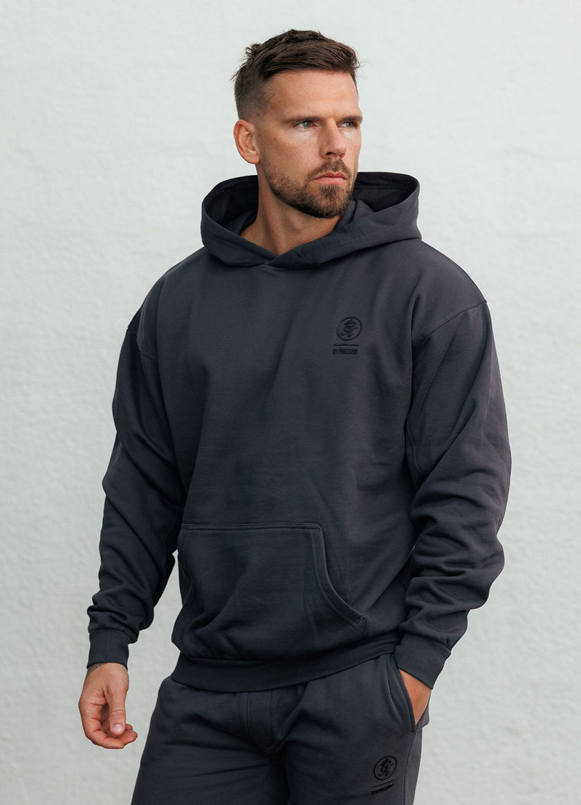 Gym King Aventus Fleece Hood - Dark Pewter