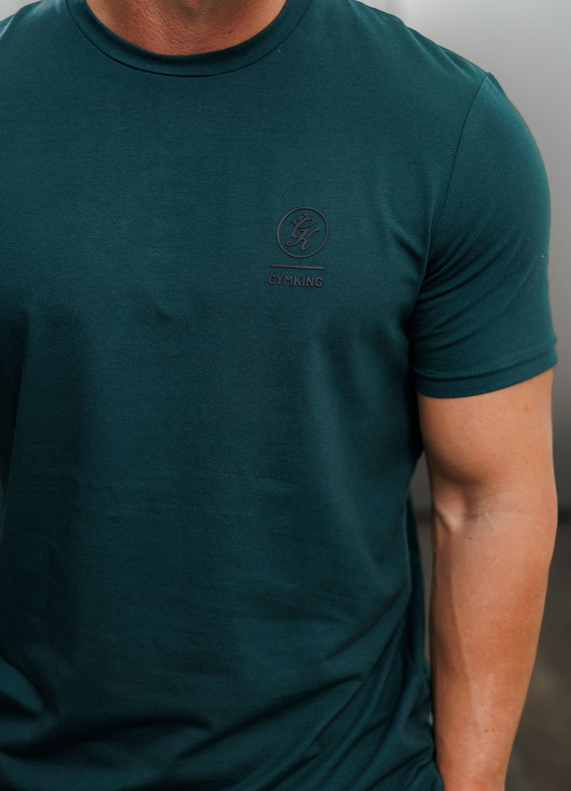 Gym King Aventus Jersey Tee - Deep Forest Green