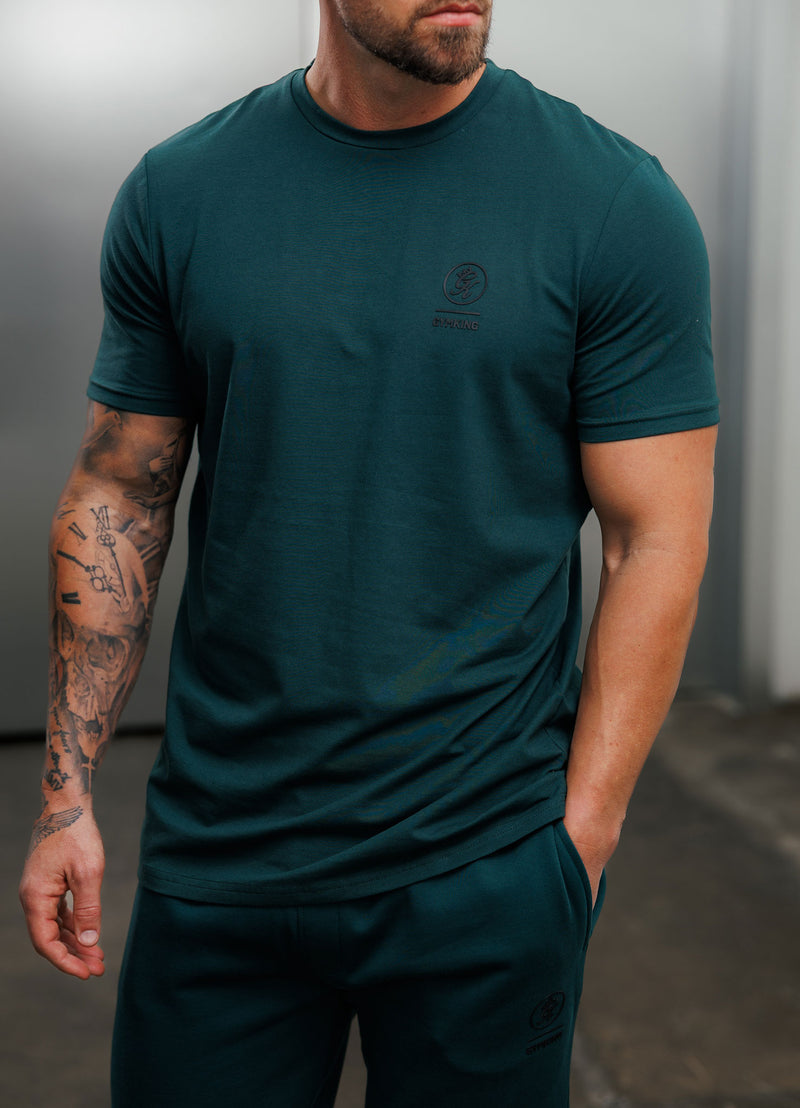 Gym King Aventus Jersey Tee - Deep Forest Green