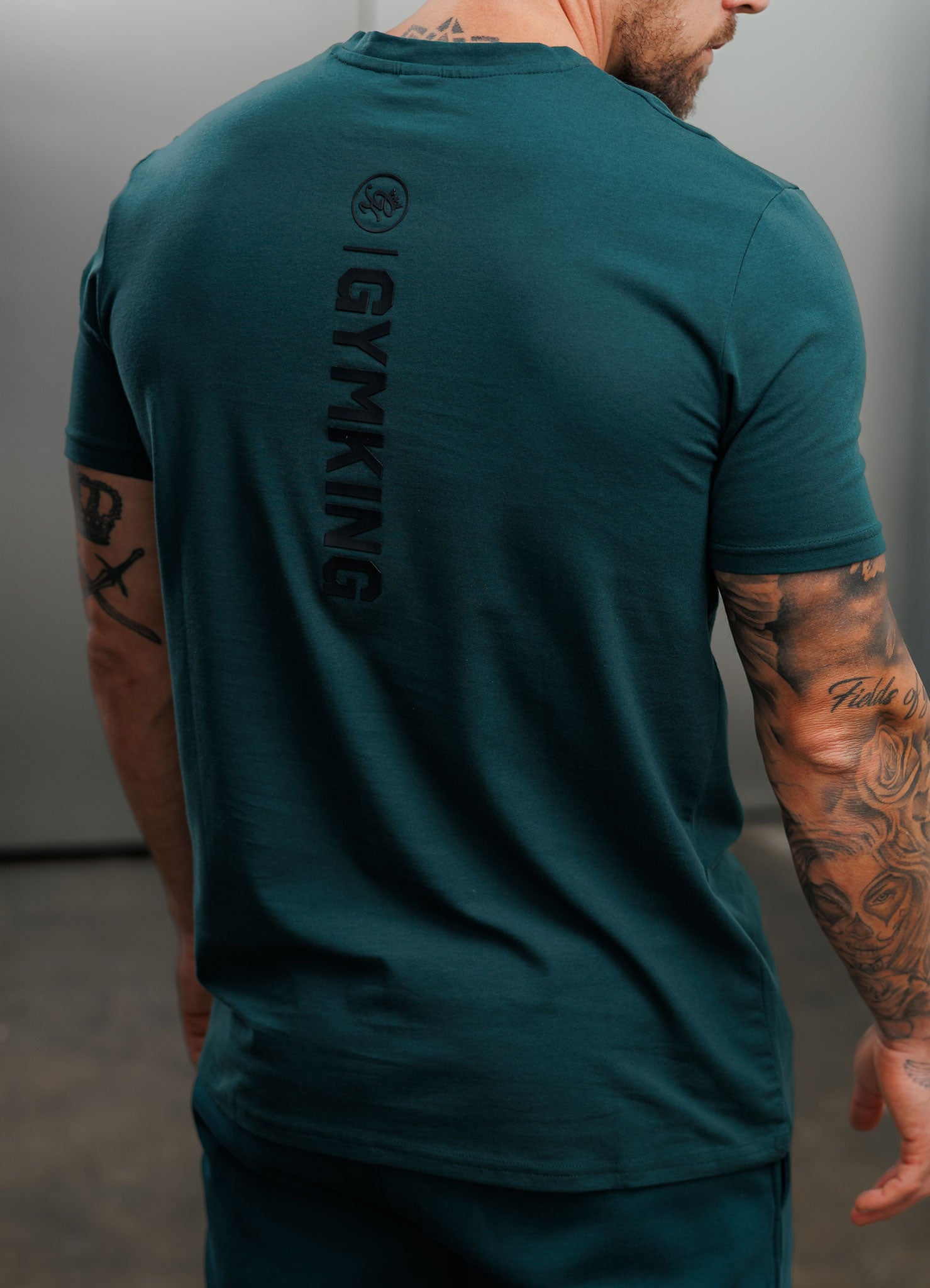Gym King Aventus Jersey Tee - Deep Forest Green