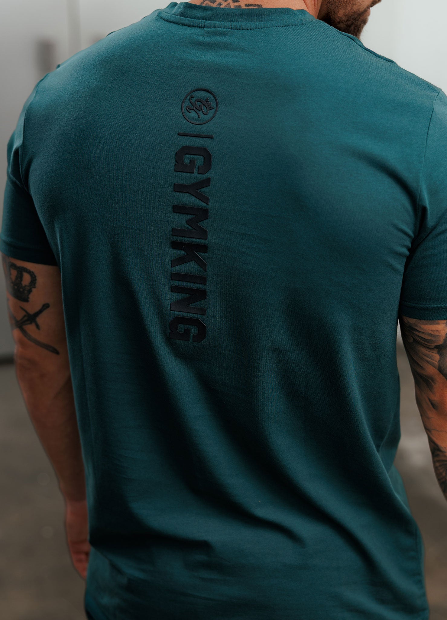 Gym King Aventus Jersey Tee - Deep Forest Green