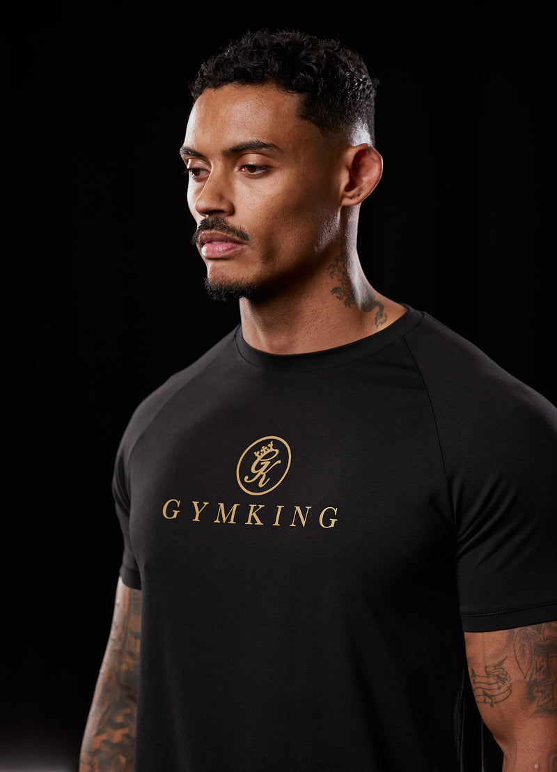 Gym King Pro Logo Tee - Black/Gold