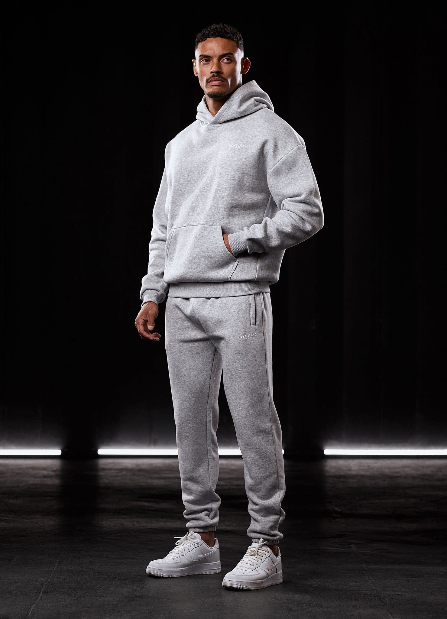 Gym King Established Jogger Light Grey Marl GYM KING