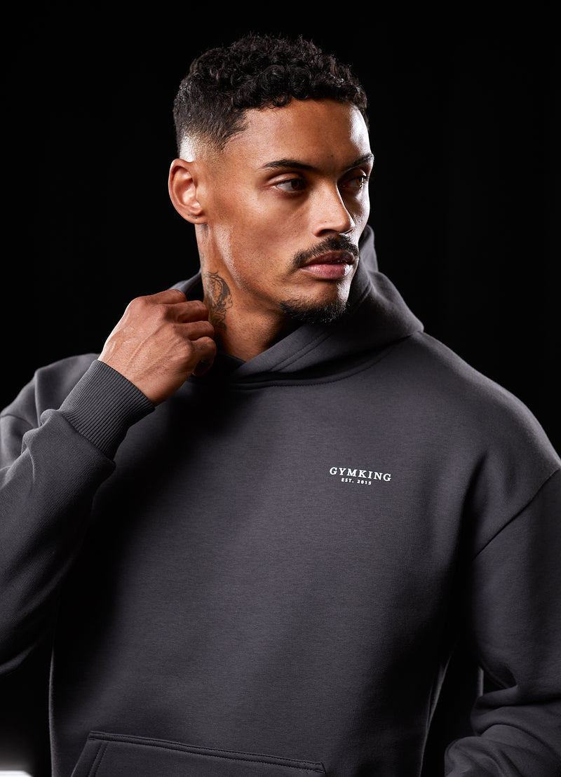 Gym King Established Hood - Dark Pewter