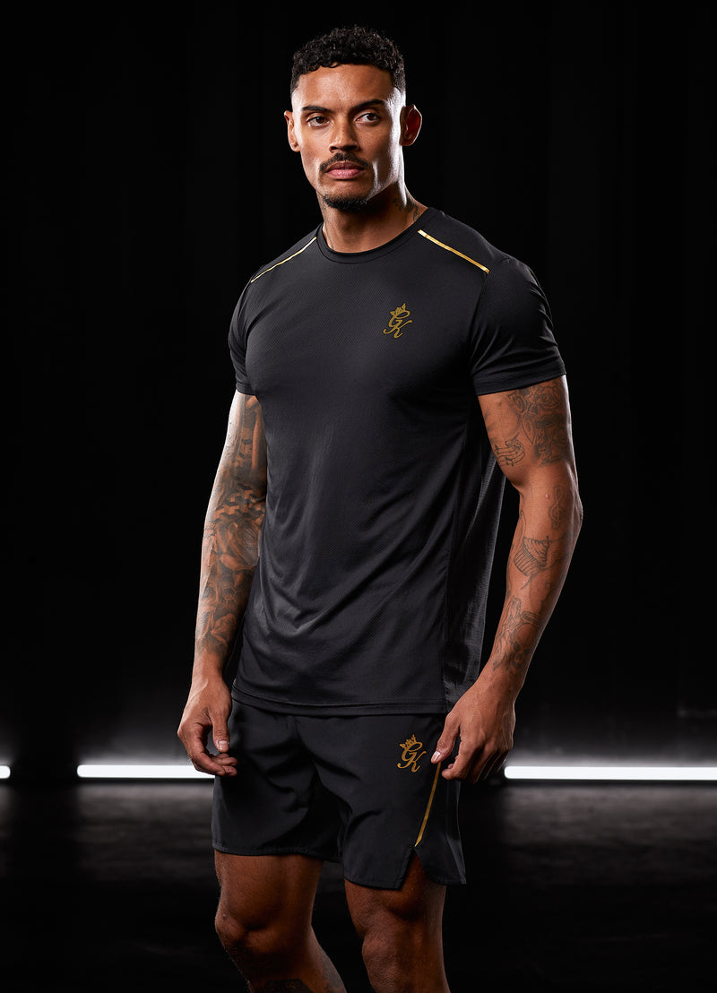 Gym King Flex Tee - Black/Gold