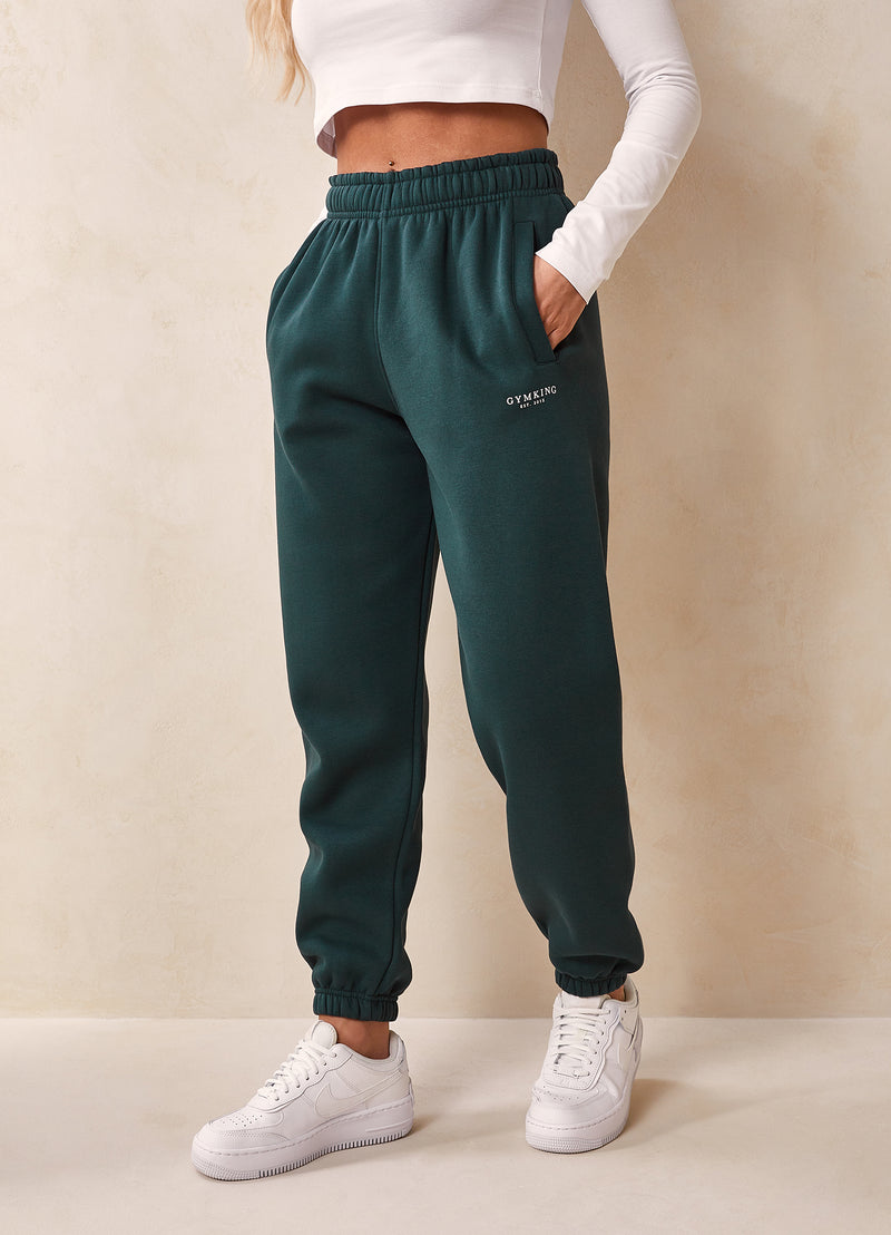 Gym King Established Relaxed Jogger - Deep Forest Green
