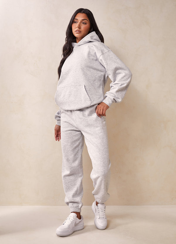 Gym King 365 Relaxed Fit Tracksuit - Snow Marl