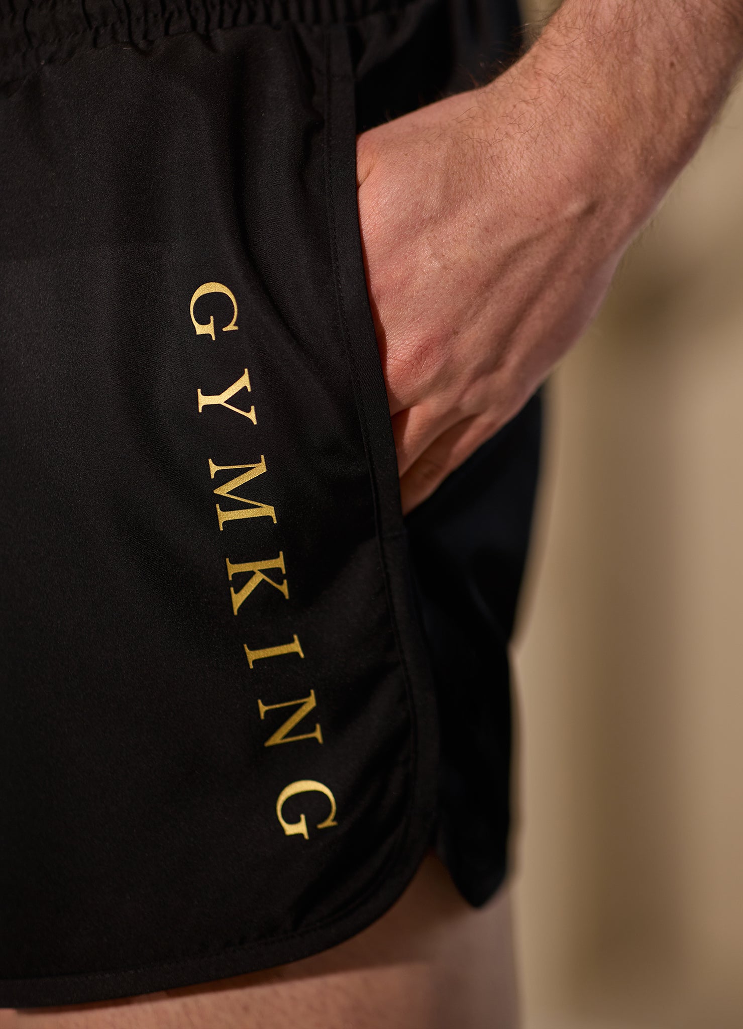 Gym King Blaze 3" Swimshort - Black/Gold