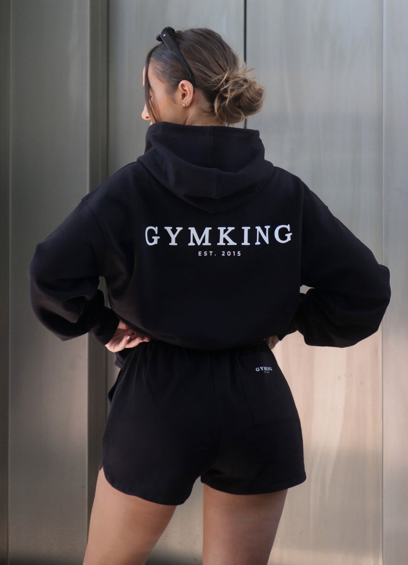 Gym King Established Relaxed Fit Hood - Black/White