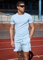 Gym King Rebellion Echo AOP Tee - Sky Blue thumbnail