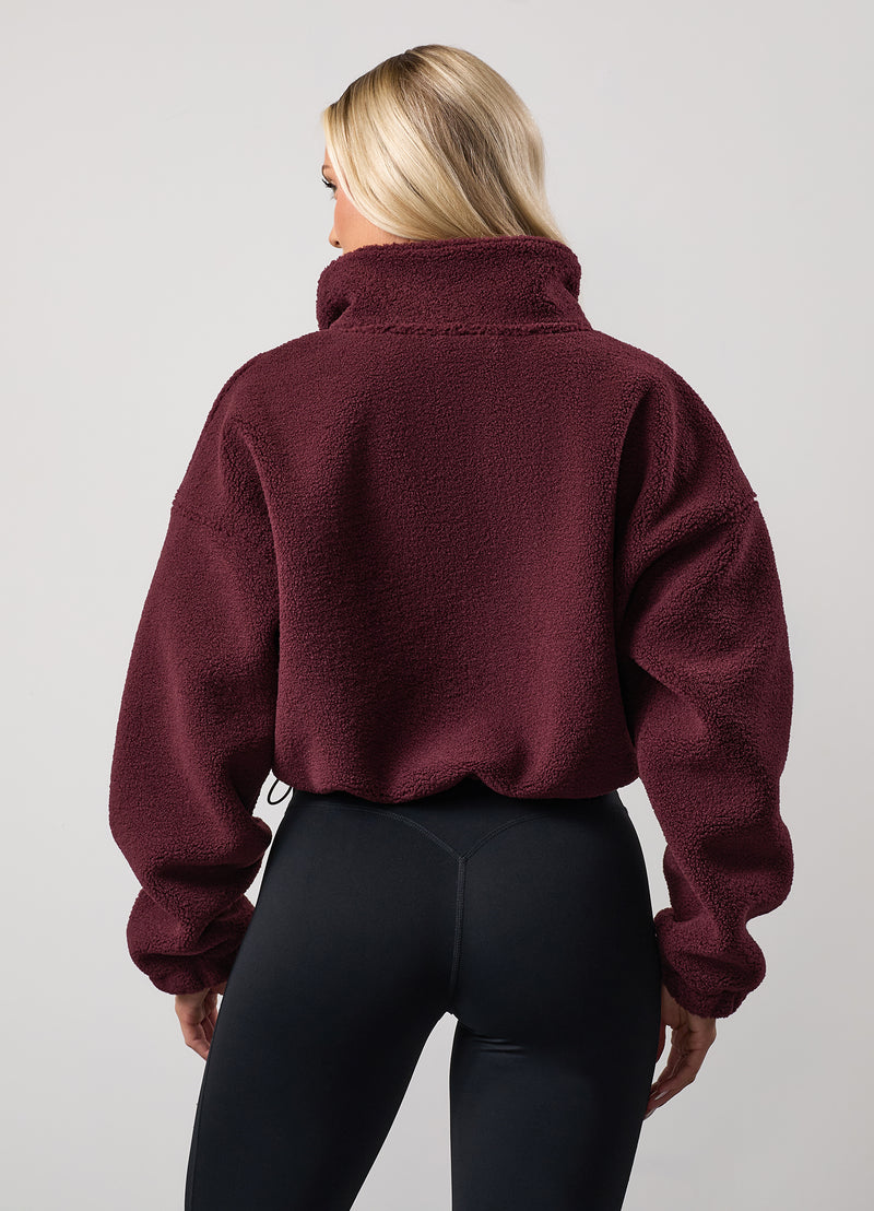 Gym King Borg Full Zip - Burgundy