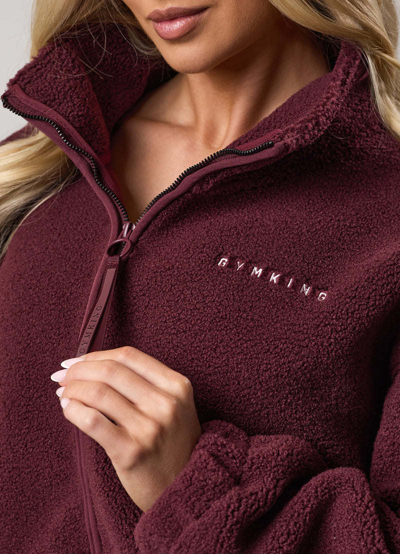 Gym King Borg Full Zip - Burgundy