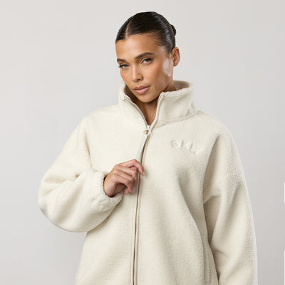 Gym King Borg Full Zip - Cream