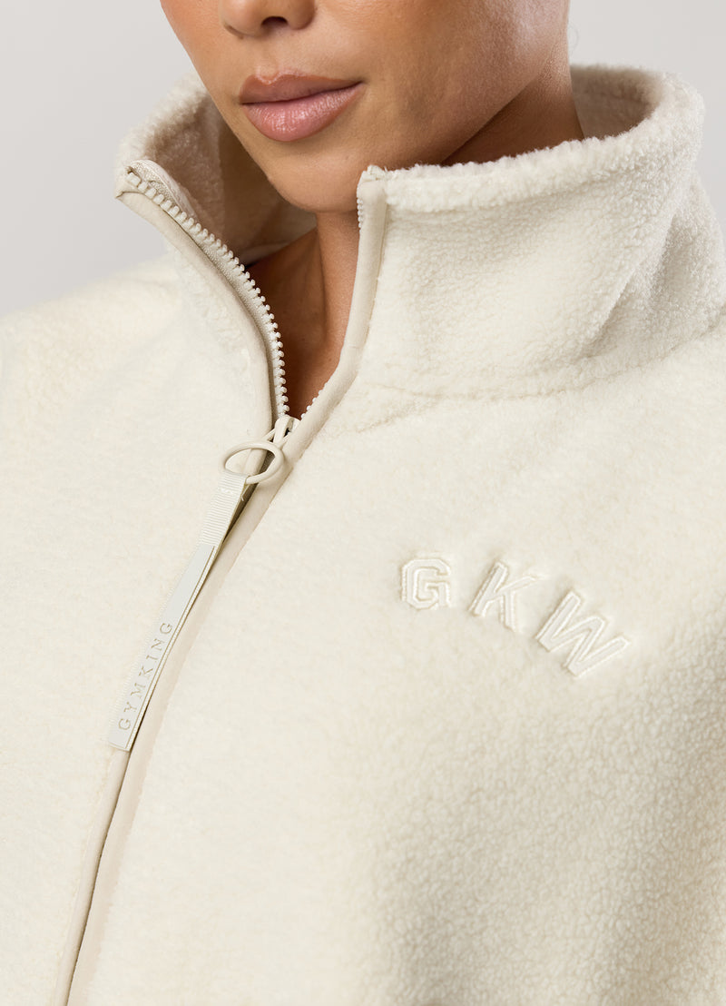 Gym King Borg Full Zip - Cream