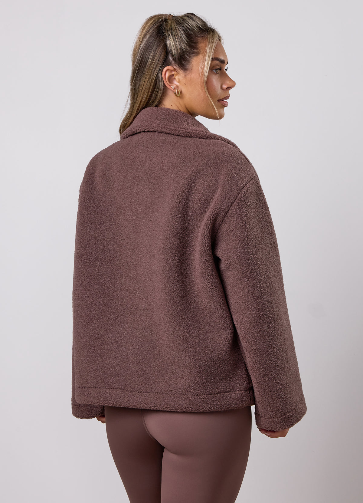 Gym King Borg Funnel Jacket - Pecan Brown