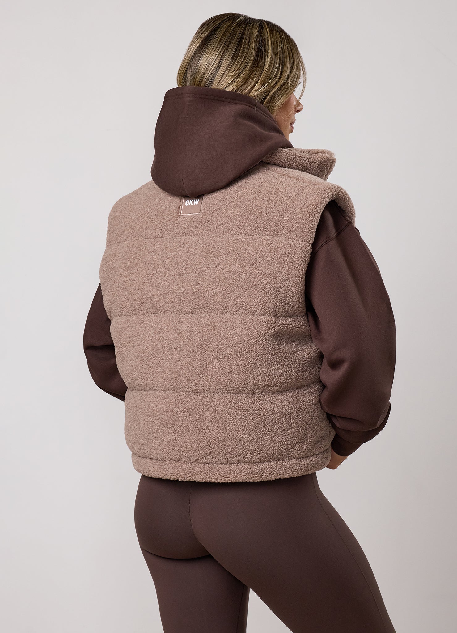 Gym King Fleece Gilet - Warm Shadow