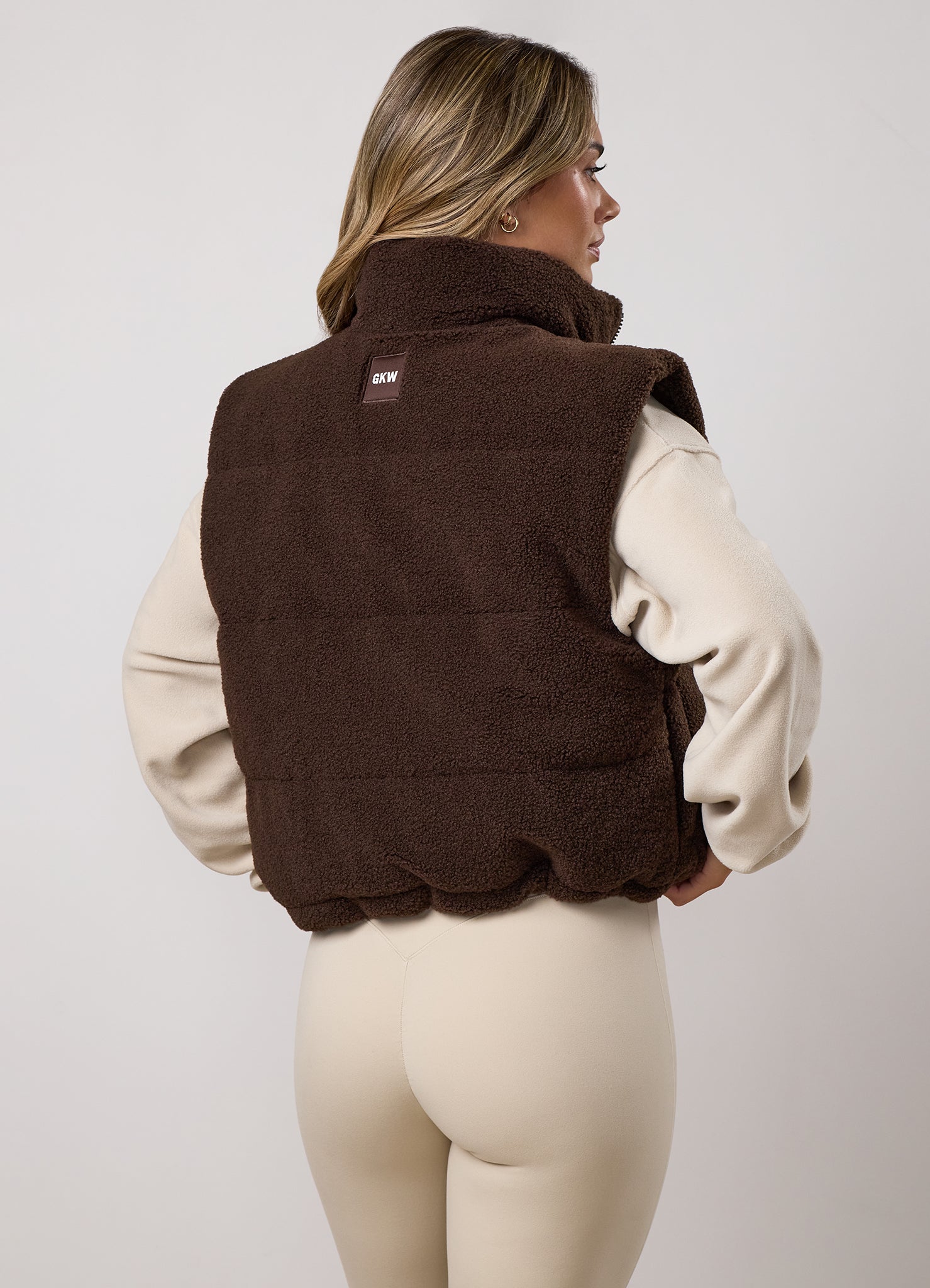 Gym King Fleece Gilet - Ganache