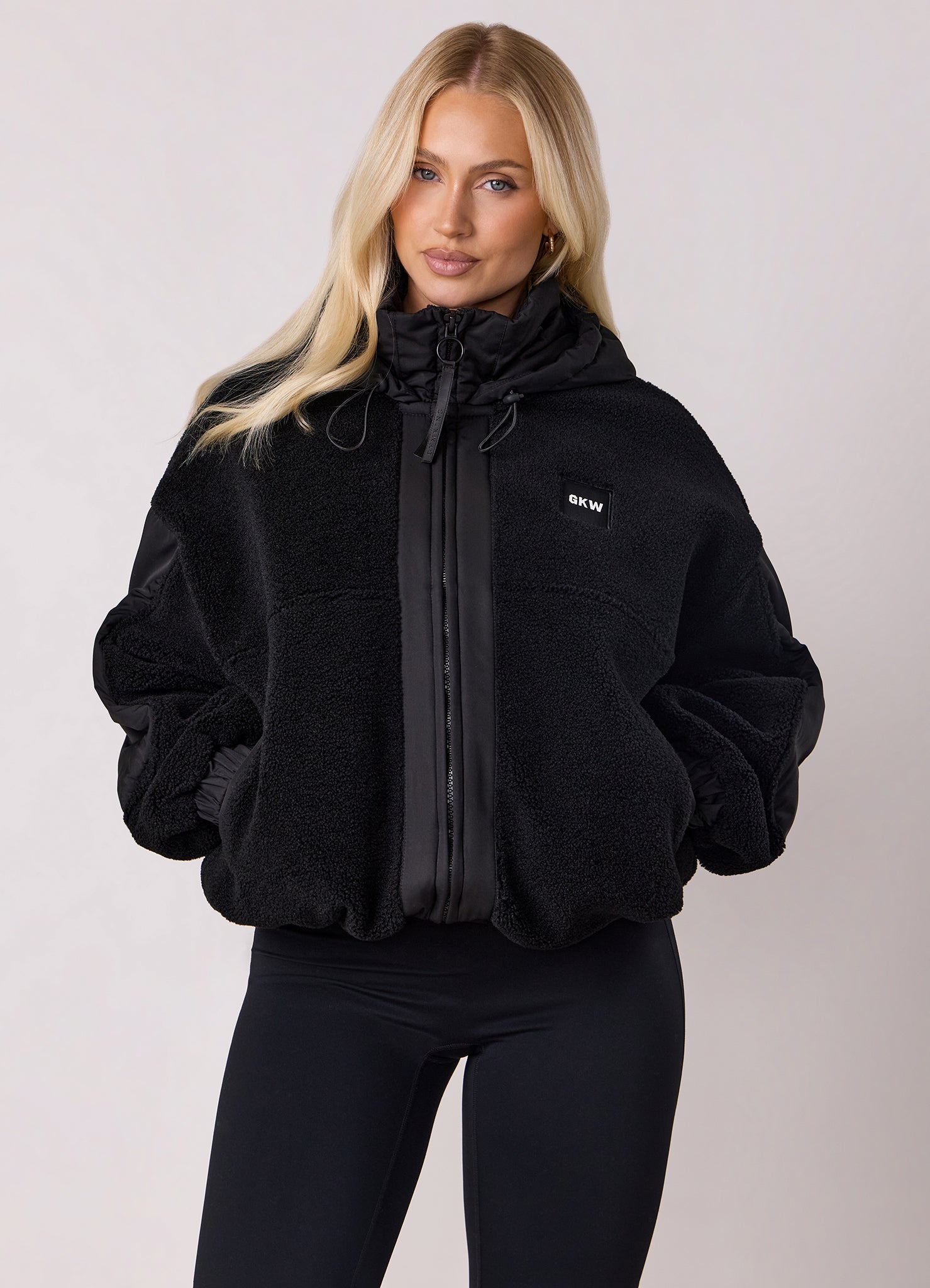 Gym King Borg/Woven Jacket - Black